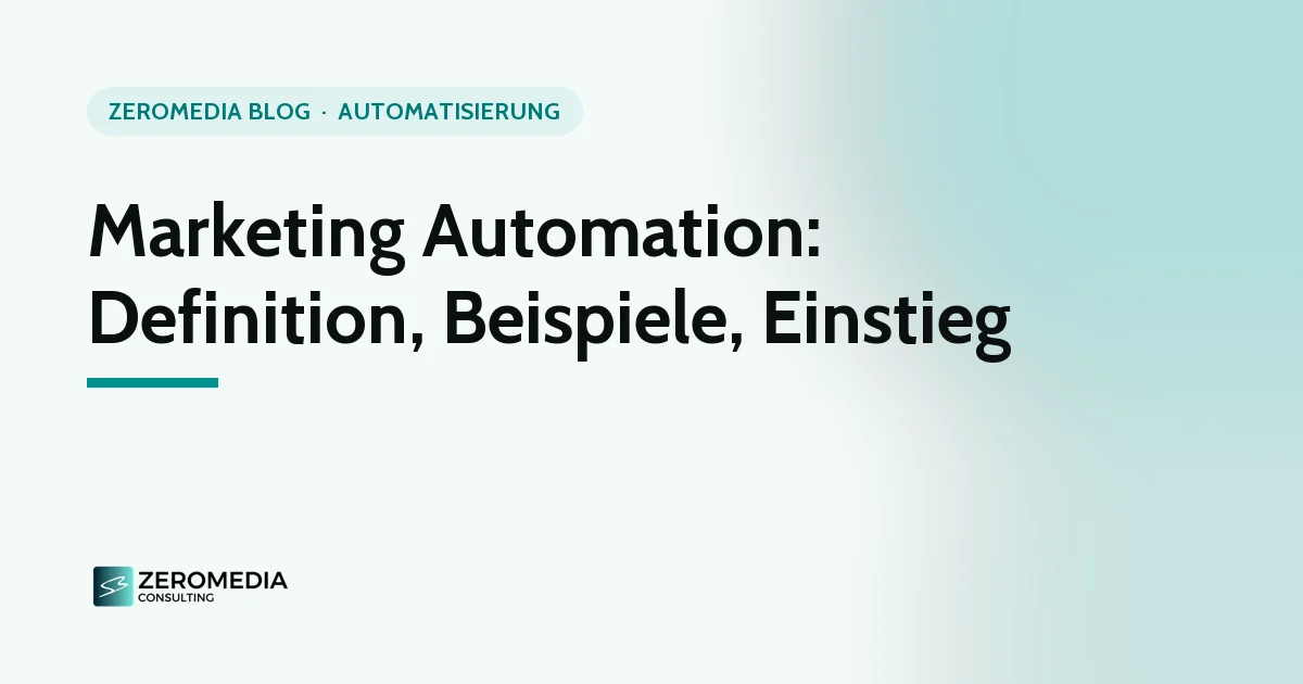 Marketing Automation: Titelgrafik zum Ratgeber „Marketing Automation: Definition, Beispiele, Einstieg“